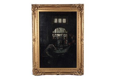 Lot 48 - George Sherwood Hunter - View from the interior of a Dutch tavern | oil