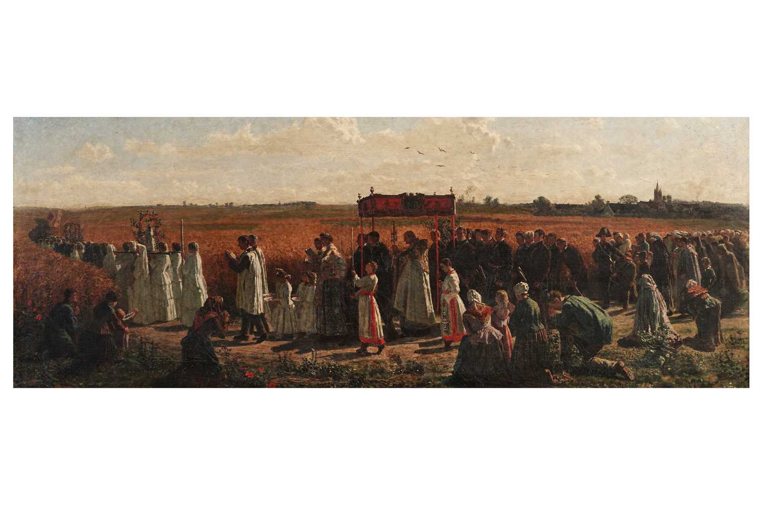 Lot 53 - George Sherwood Hunter after Jules Breton - The Blessing of the Wheat | oil