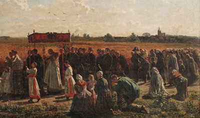 Lot 53 - George Sherwood Hunter after Jules Breton - The Blessing of the Wheat | oil