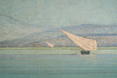 Lot 5 - George Sherwood Hunter- Fisherman in the Sea of Galilee | oil