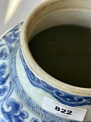 Lot 822 - A Chinese blue and white baluster jar, Qing