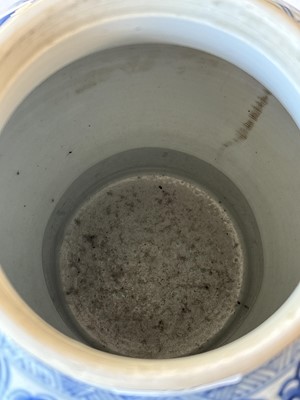 Lot 822 - A Chinese blue and white baluster jar, Qing