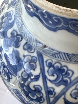 Lot 822 - A Chinese blue and white baluster jar, Qing