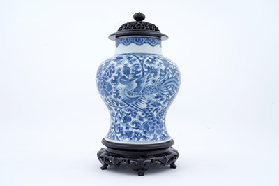 Lot 822 - A Chinese blue and white baluster jar, Qing