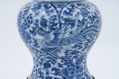 Lot 822 - A Chinese blue and white baluster jar, Qing