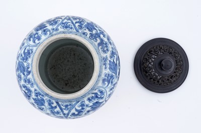 Lot 822 - A Chinese blue and white baluster jar, Qing