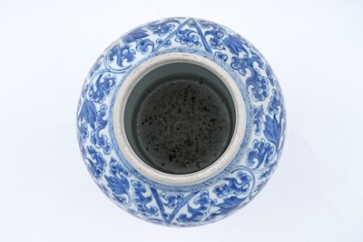 Lot 822 - A Chinese blue and white baluster jar, Qing
