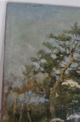 Lot 203 - Elizabeth Adela Forbes - Gathering Flowers in a Wild Meadow, an Impressionist scene | oil