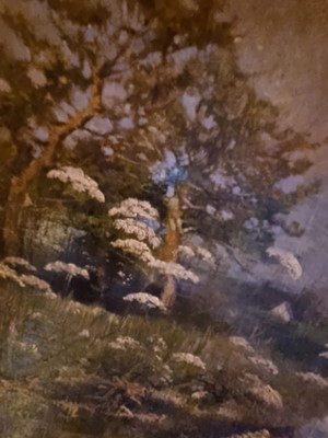 Lot 203 - Elizabeth Adela Forbes - Gathering Flowers in a Wild Meadow, an Impressionist scene | oil