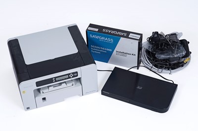 Lot 519 - A Ricoh Aficio SG 3110DN sublimation printer; and a Samsung Blu Ray player