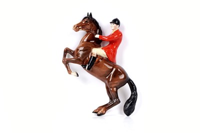 Lot 223 - A Beswick model ‘Rearing Huntsman’ ceramic wall plaque