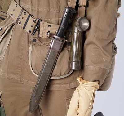 Lot 25 - US Airborne M1942 uniform with various fittings and accoutrements
