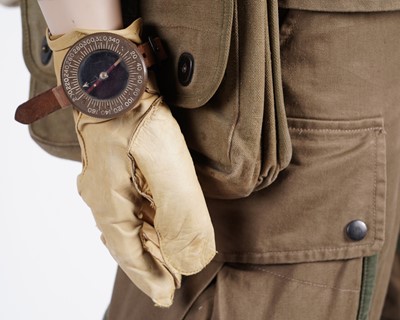 Lot 25 - US Airborne M1942 uniform with various fittings and accoutrements