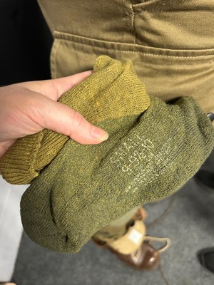 Lot 25 - US Airborne M1942 uniform with various fittings and accoutrements