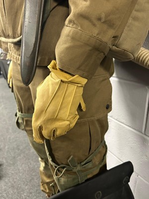 Lot 25 - US Airborne M1942 uniform with various fittings and accoutrements