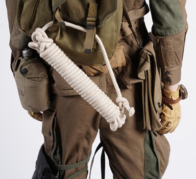 Lot 25 - US Airborne M1942 uniform with various fittings and accoutrements