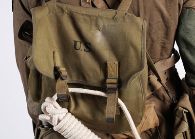 Lot 25 - US Airborne M1942 uniform with various fittings and accoutrements