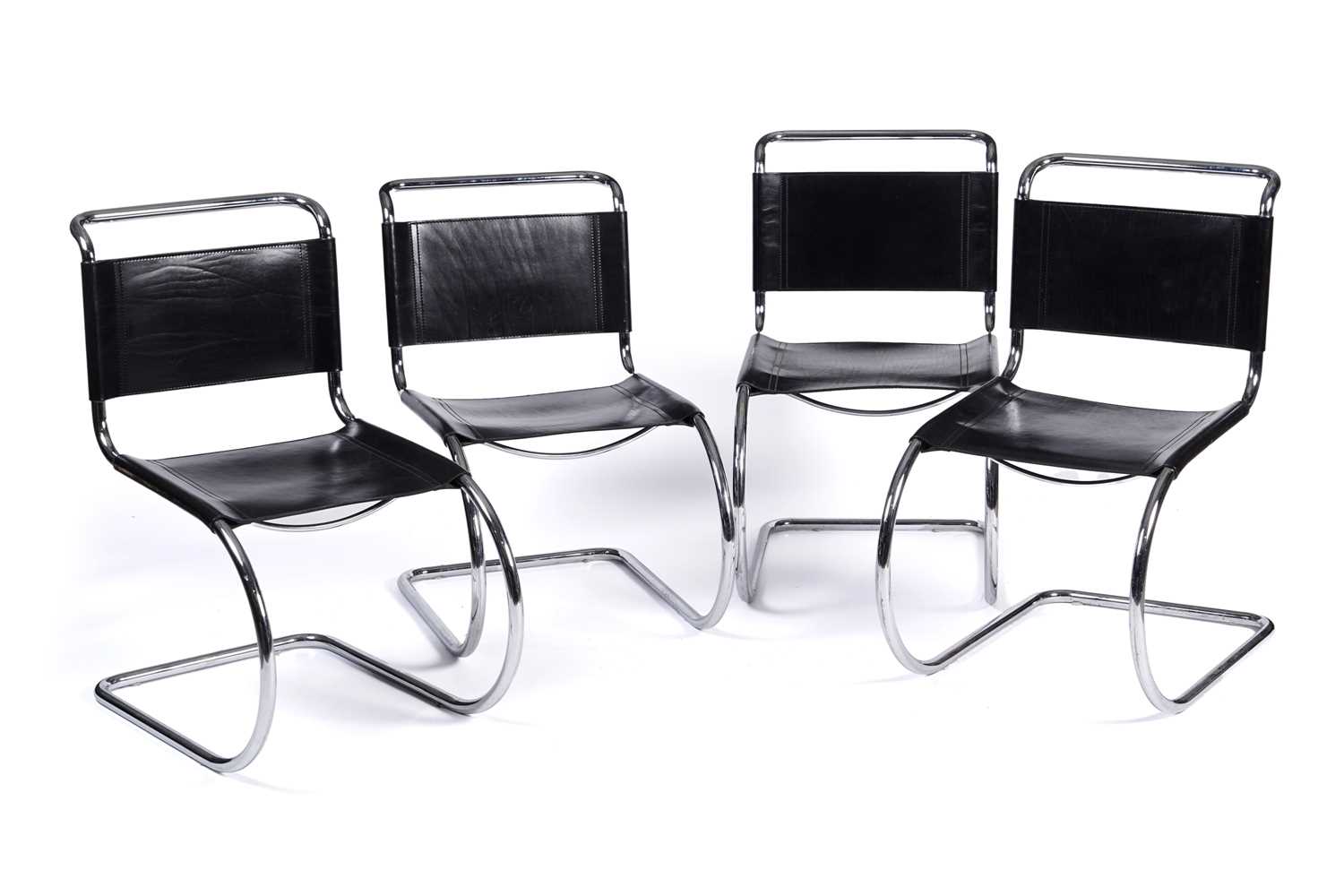 Lot 26 - After Marcel Breuer: a matched set of four B34 ‘Cesca’ style cantilever dining chairs