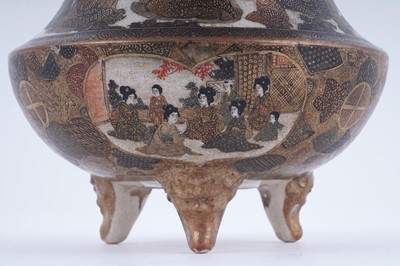 Lot 844 - A Japanese Satsuma Koro and cover