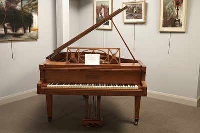 Lot 1041 - A fine Bluthner satinwood-cased boudoir piano