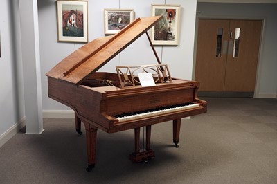 Lot 1041 - A fine Bluthner satinwood-cased boudoir piano