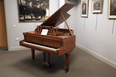 Lot 1041 - A fine Bluthner satinwood-cased boudoir piano