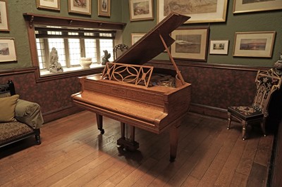 Lot 1041 - A fine Bluthner satinwood-cased boudoir piano