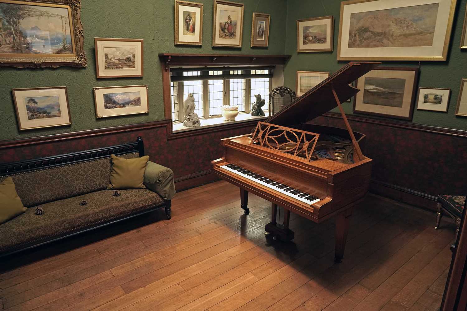 Lot 1041 - A fine Bluthner satinwood-cased boudoir piano