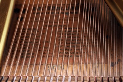 Lot 1041 - A fine Bluthner satinwood-cased boudoir piano