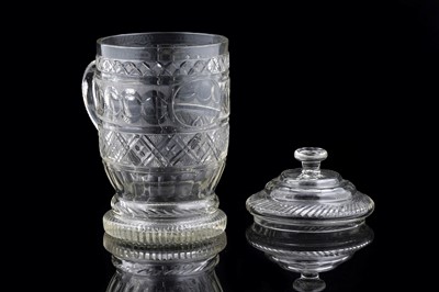 Lot 939 - A 19th Century cutglass goblet and cover