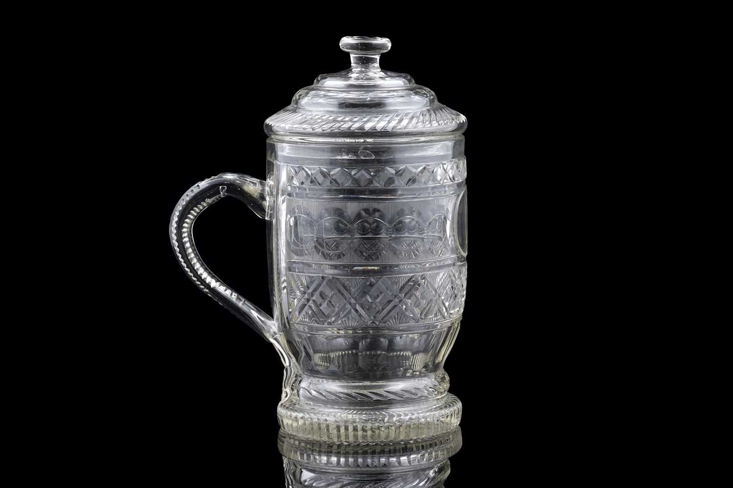 Lot 939 - A 19th Century cutglass goblet and cover