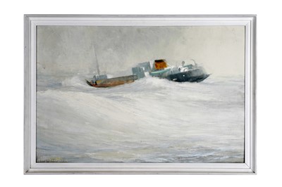 Lot 551 - Walter Holmes - In tumultuous seas | oil