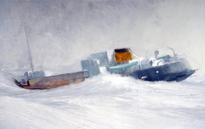 Lot 551 - Walter Holmes - In tumultuous seas | oil