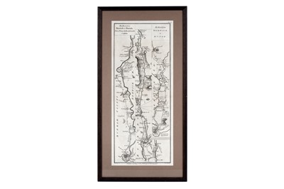 Lot 277 - An antique map of the road from Berrick to Howick