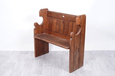 Lot 4 - A Victorian pitch pine church pew
