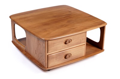 Lot 539 - Ercol: an elm ‘Pandora’ model 735 square top coffee table