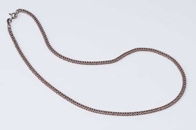 Lot 80 - A 9ct rose gold flat curb-link neck chain