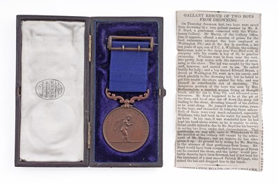 Lot 489 - A Queen Victoria Royal Humane Society medal
