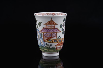 Lot 911 - A Du Paquier beaker and saucer