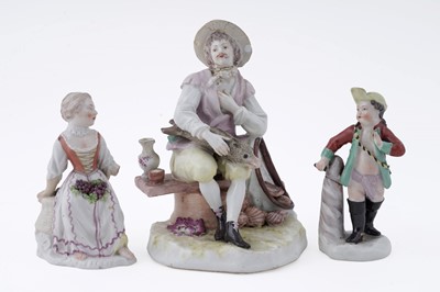 Lot 905 - Two Vienna figures; and another