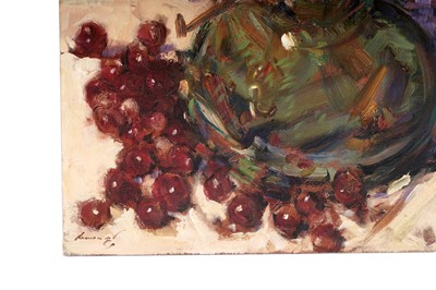Lot 538 - Ken Moroney - Still Life with Cherries | oil