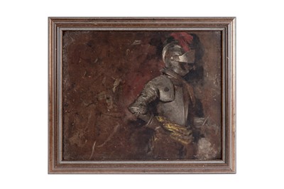 Lot 19 - George Sherwood Hunter - Study of a 16th-century suit of armour | oil