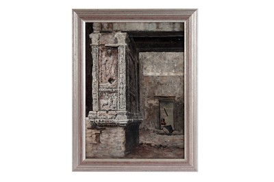 Lot 6 - George Sherwood Hunter - Temple interior | oil