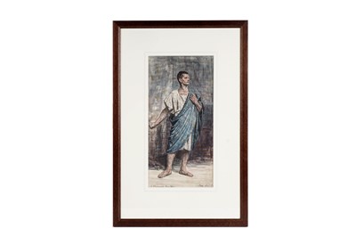 Lot 8 - George Sherwood Hunter - Roman tribune in blue toga | watercolour