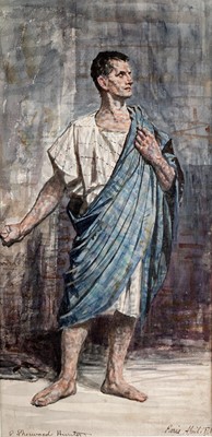 Lot 133 - George Sherwood Hunter - Roman tribune in blue toga | watercolour