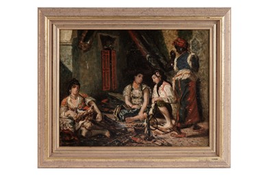 Lot 21 - George Sherwood Hunter After Eugene Delacroix - “Les Femmes D’Alger” | oil