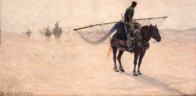 Lot 43 - George Sherwood Hunter - Shrimpers - Oostduinkerke | oil