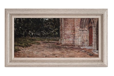 Lot 91 - George Sherwood Hunter - “Aulton Kirk, West Door” | oil