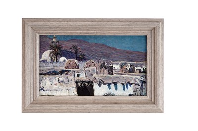 Lot 7 - George Sherwood Hunter - Mediterranean landscape with rooftop | oil