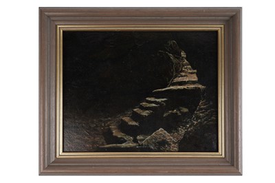 Lot 35 - George Sherwood Hunter - The stone staircase | oil